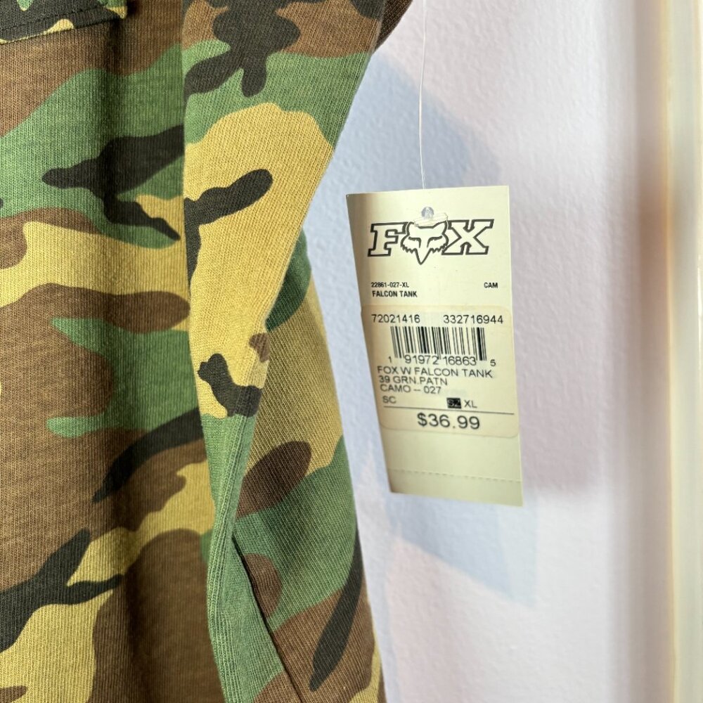 Womens Fox Racing Sporty Camo Casual Tank Top NWT Size Xlarge - Picture 3 of 5